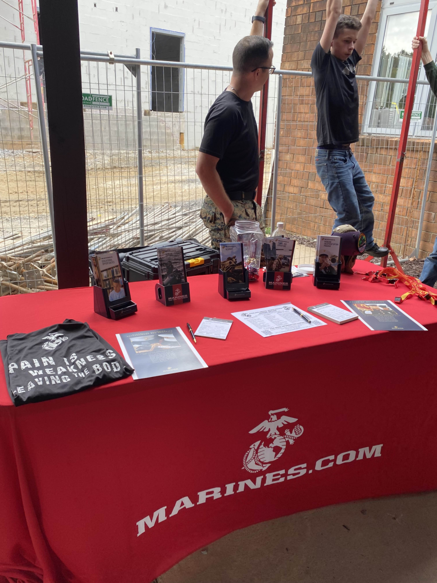 Marines visit Hayesville High School